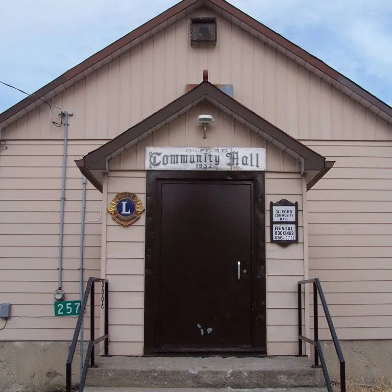 Exterior view of Gilford Community Hall building