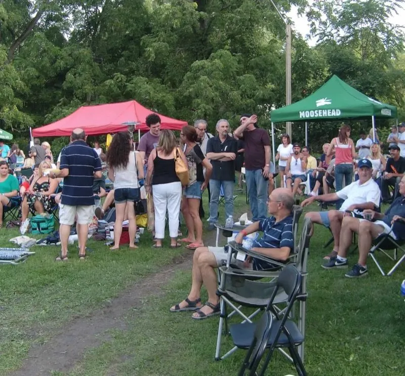 Outdoor yard and park area at Gilford Community Hall